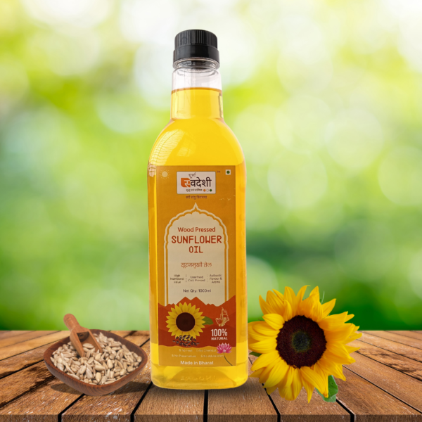 Wooden Cold Pressed Sunflower Oil 1 Liter